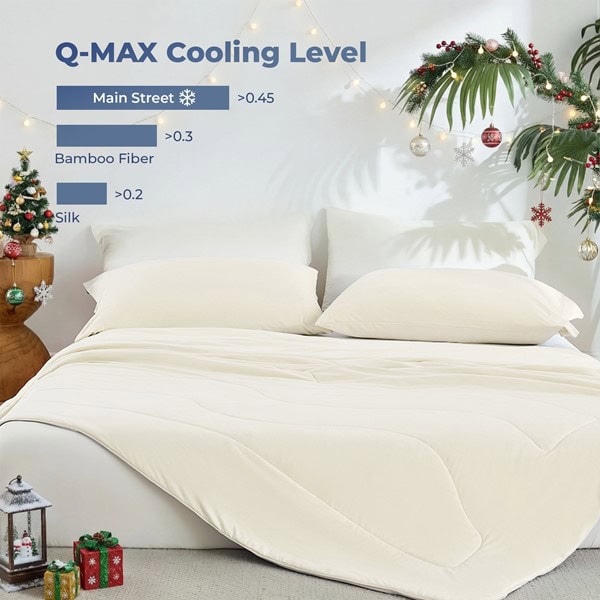 Main Street Sublime Serenity Luxury Comforter in Ivory, 108x90" OLX10-0006 - Image 4