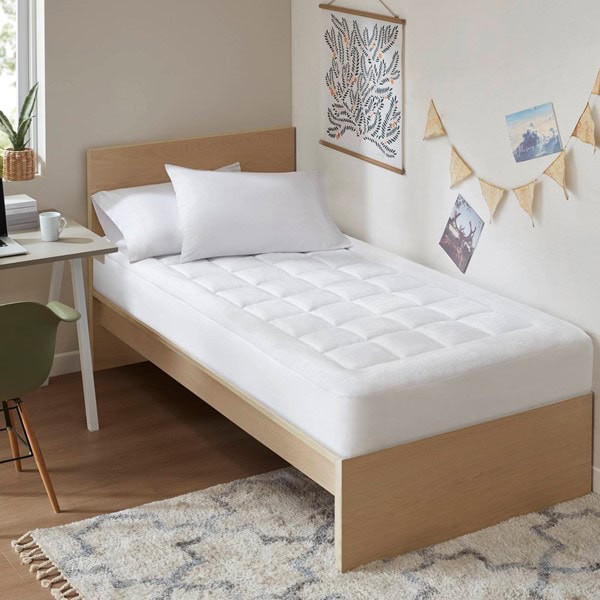 Madison Park Cloud Soft Overfilled Plush Waterproof Mattress Pad in White, Twin XL MP16-3145 - Image 6