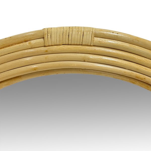 Martha Stewart Luna Natural Rattan Round Wall Mirror in Natural, One Size MT95F-0078 - Image 2