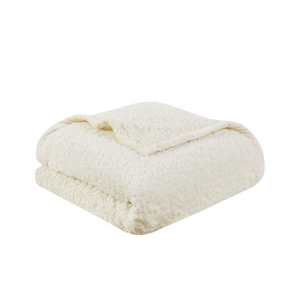 Woolrich Burlington Berber Blanket in Ivory, Twin WR51-2208 - Image 4