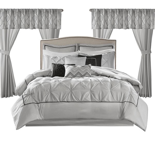 Madison Park Essentials Joella 24 Piece Room in a Bag in Grey, Queen MPE10-765 - Image 4