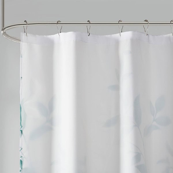 Madison Park Cecily Burnout Printed Shower Curtain in Seafoam, 72x72" MP70-6631 - Image 3