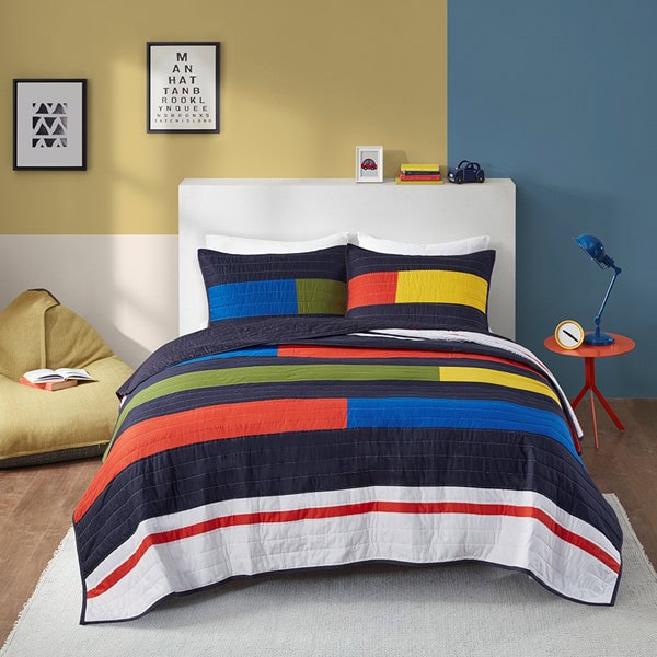 Urban Habitat Kids Morris Stripe Printed Quilt Set, Twin UHK13-0222 - Image 5