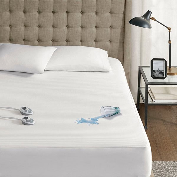 Serta Waterproof Heated Mattress Pad in White, Twin XL ST55-0115 - Image 3