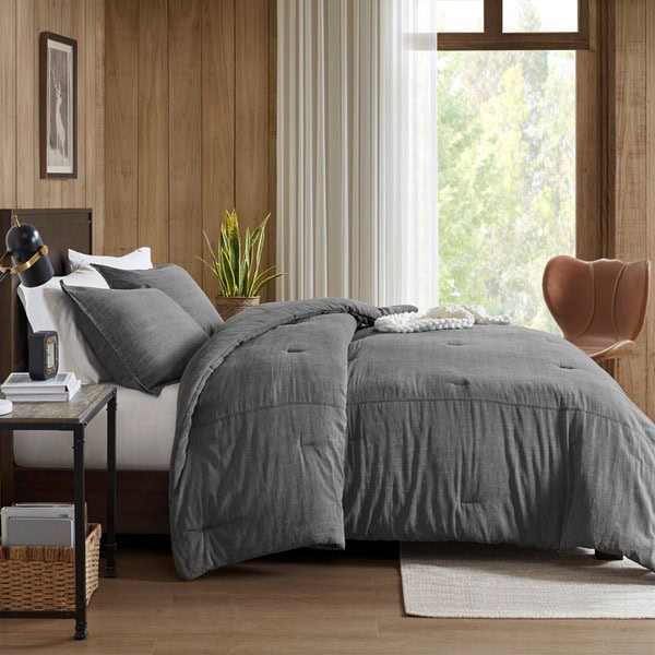 Woolrich Mckenzie Cotton Twill Washed Comforter Set in Grey, Twin/Twin XL WR10-4028 - Image 4