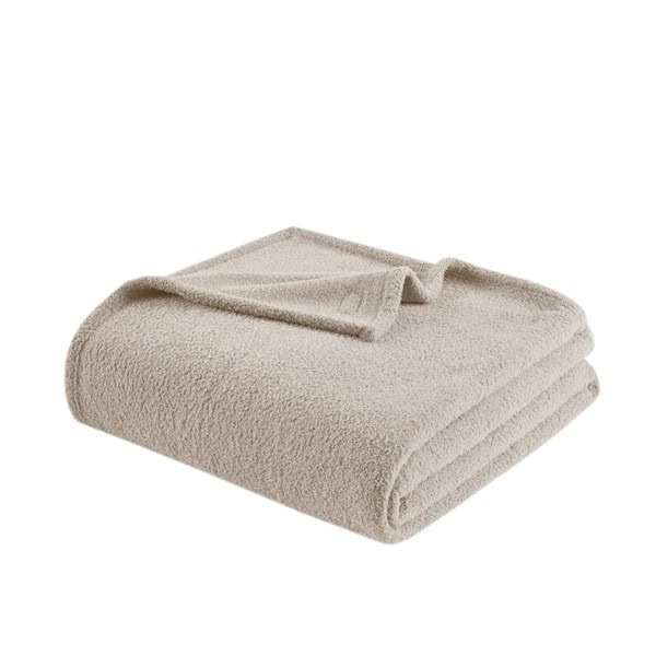 Madison Park Dream Soft Blanket in Taupe, Full/Queen BR51-4444 - Image 3