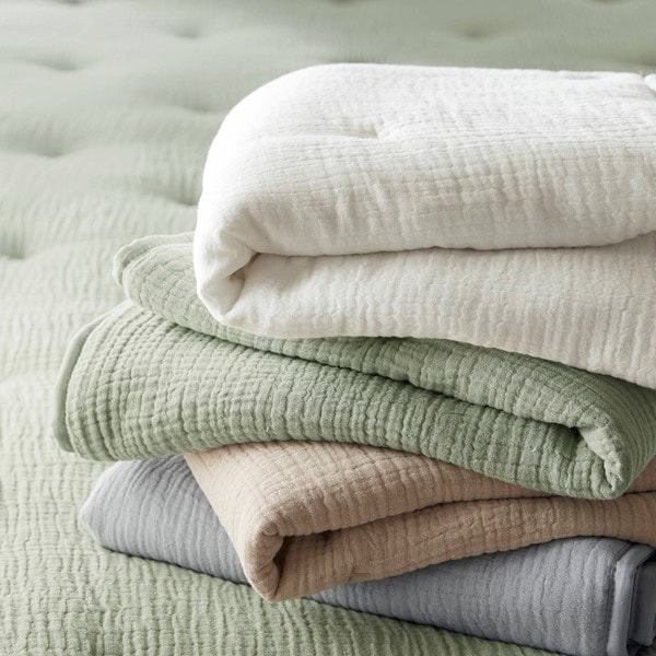 Harbor House Blue Breeze cotton gauze embroidered Euro Sham in Taupe, Euro Sham HH11-1894 - Image 3