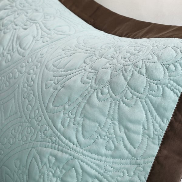 Madison Park Juliana 9 Piece Charmeuse Comforter Set in Blue, Queen MP10-458 - Image 3