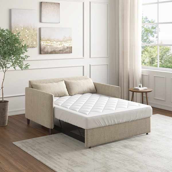 Sleep Philosophy Holden Waterproof Sofa Bed Mattress Pad in White, Full 54x72" BASI16-0288