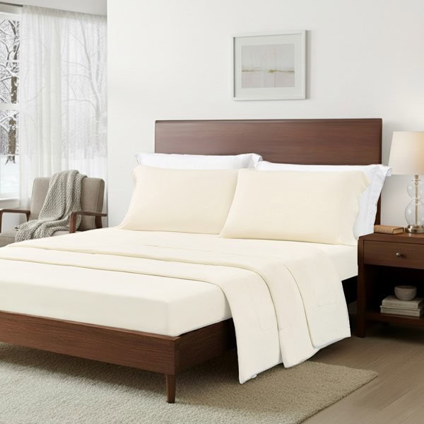 Main Street Sublime Serenity Luxury Sheet Set in Ivory, Twin OLX10-0019 - Image 2