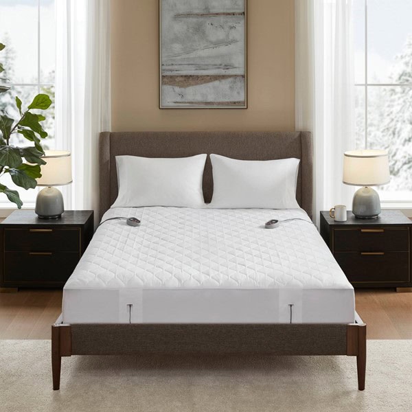 Beautyrest Cotton Deep Pocket Heated Mattress Pad-20 Heat Settings in White, King BR55-0901 - Image 2