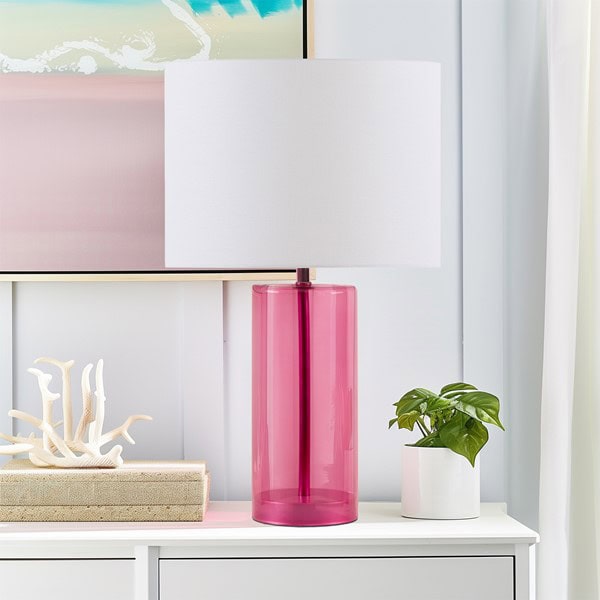 510 Design Neonova Glass Table Lamp in Pink, One Size 5DS153-0051