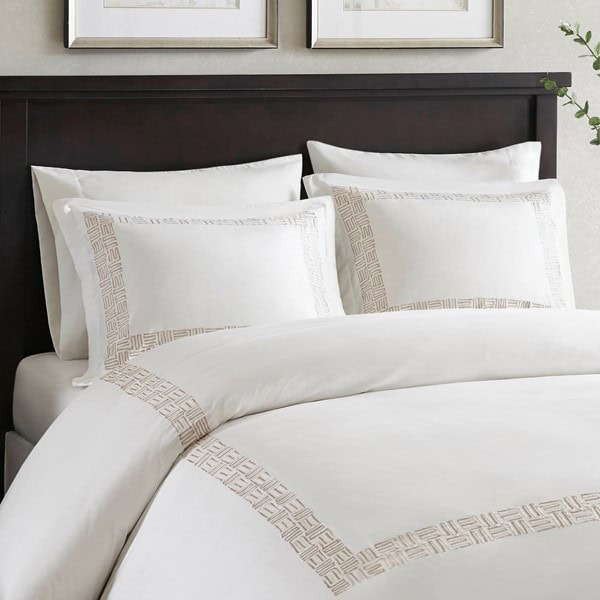 Harbor House Blue Nile 3 Piece Cotton Sateen with Embroidery Duvet Set, Full/Queen HH12-1873 - Image 4