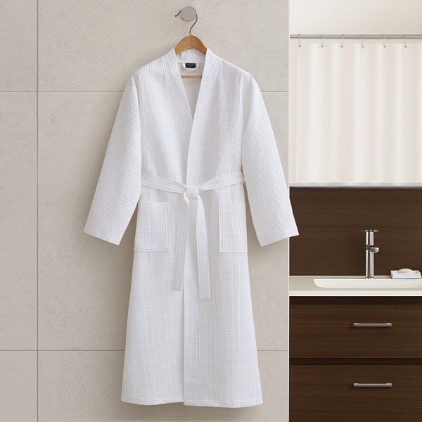 Nomad Home Waffle Premium Bath Robe in White, One Size NH04-0002 - Image 2