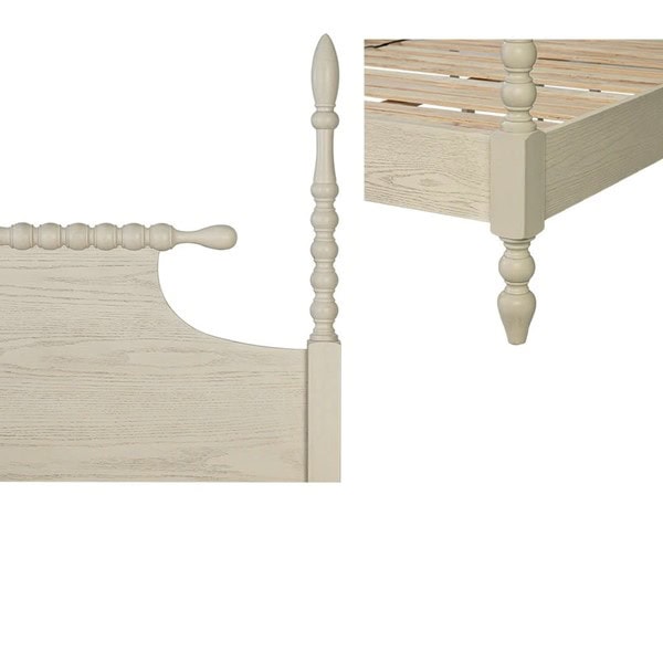 Madison Park Signature Beckett Turned Wood Spindle Bed in Antique Cream, Queen MPS115-0287U2 - Image 7