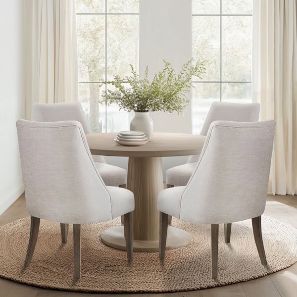 Martha Stewart Winfield Upholstered Dining chair Set of 2 in Ivory, Set of 2 MT108-0154 - Image 4