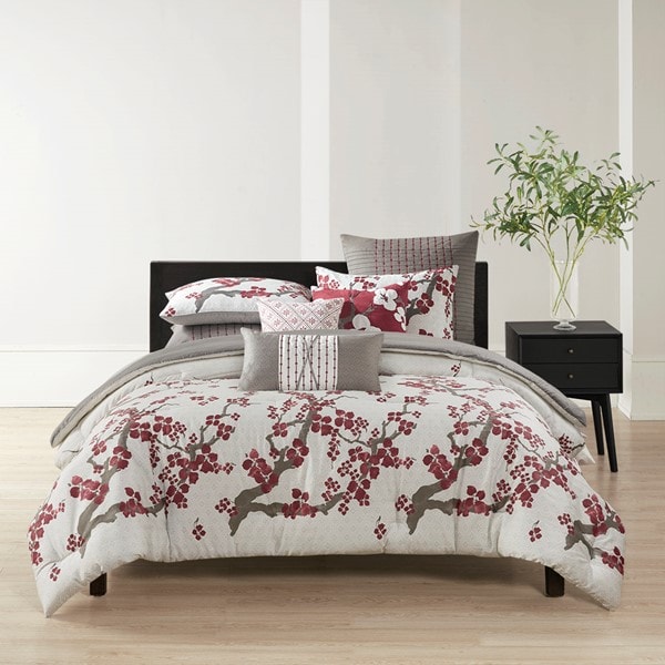 N Natori Cherry Blossom Comforter Mini Set, King NS10-1849 - Image 3