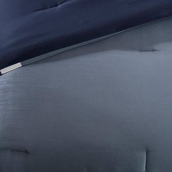 Madison Park Genevieve 7 Piece Comforter Set in Navy, Queen MP10-4041 - Image 2