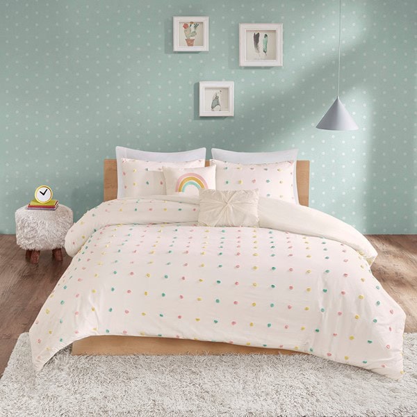 Urban Habitat Kids Callie Cotton Jacquard Pom Pom Duvet Cover Set, Full/Queen UHK12-0139 - Image 5