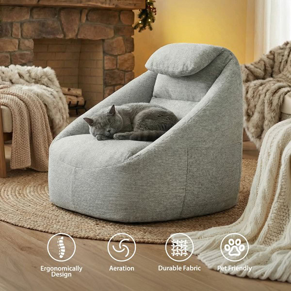 Main Street Cloud Ergonomic Couch in Ash Grey, One Size OLX106-0001 - Image 7