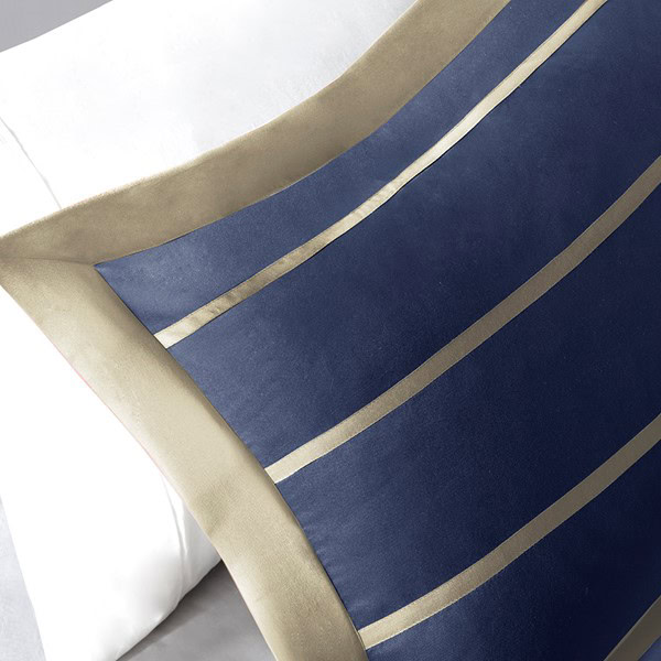 Mi Zone Ashton Duvet Cover Set in Khaki/Navy, Twin/Twin XL MZ12-268 - Image 7