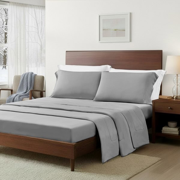 Main Street Sublime Serenity Luxury Sheet Set in Gray, King OLX10-0024 - Image 3