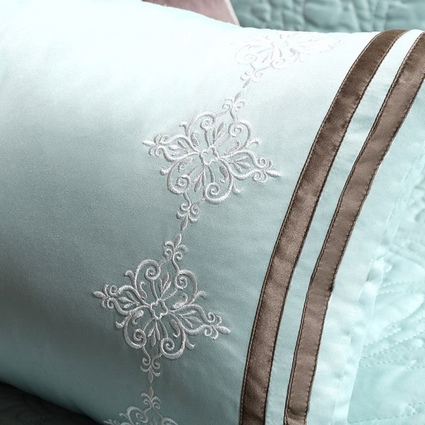 Madison Park Juliana 9 Piece Charmeuse Comforter Set in Blue, Queen MP10-458 - Image 5