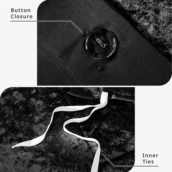 Intelligent Design Felicia Velvet Duvet Cover Set with Throw Pillow in Black, King/Cal King ID12-2057 - Image 3