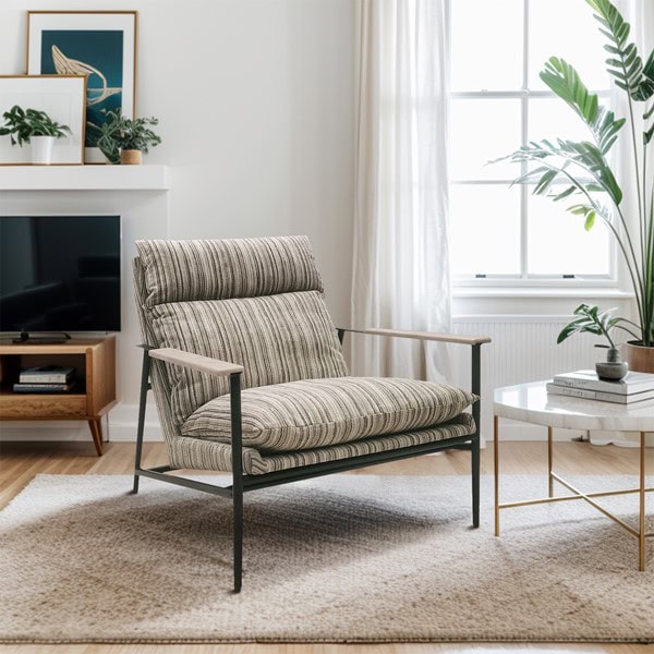 Chapel Hill Monte Accent Chair in Stripe/Multi, One Size CH100-0011