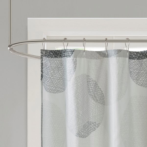 Madison Park Essentials Knowles Shower Curtain in Grey, 72x72" MPE70-038 - Image 2