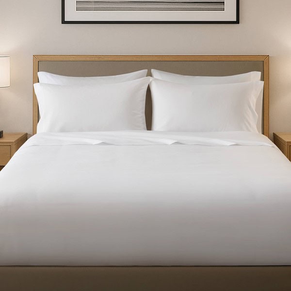 Nomad Home Plain Weave Essential Microfiber Sheet Set in Bright White, King NH20-0140 - Image 2