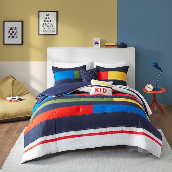 Urban Habitat Kids Morris Stripe Printed Comforter Set, Twin UHK10-0142 - Image 5