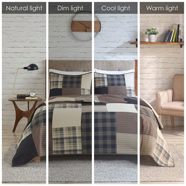 Woolrich Winter Hills Oversized Cotton Quilt Set in Tan, Twin/Twin XL WR13-3918 - Image 2