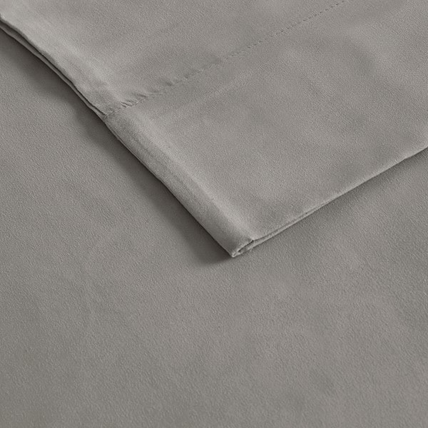 Madison Park Luxurious Brushed Microfiber Deep Pocket Sheet Set in Grey, King MP20-2386 - Image 2