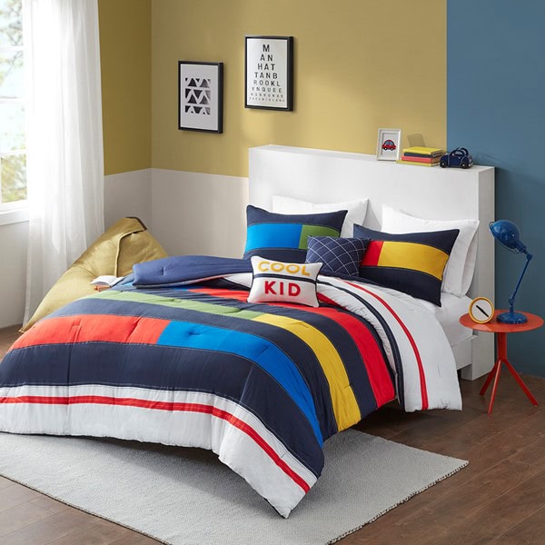 Urban Habitat Kids Morris Stripe Printed Comforter Set, Full/Queen UHK10-0143 - Image 2