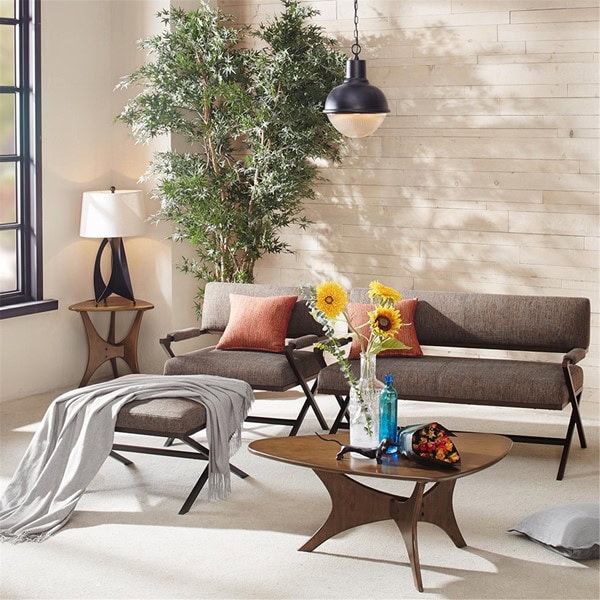 INK+IVY Blaze Triangle Wood End Table in Brown, One Size FPF17-0296 - Image 3