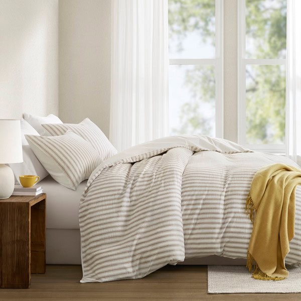 Madison Park Etta Duvet set in Tan, Cal King MP12-8718 - Image 2