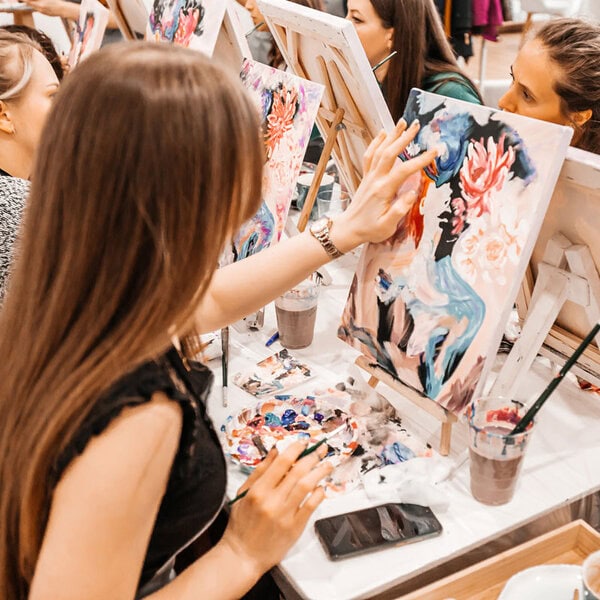 Erlebnismalerei  für Erwachsene - Frau mit Regenschirm - 16. Januar – Bild 4