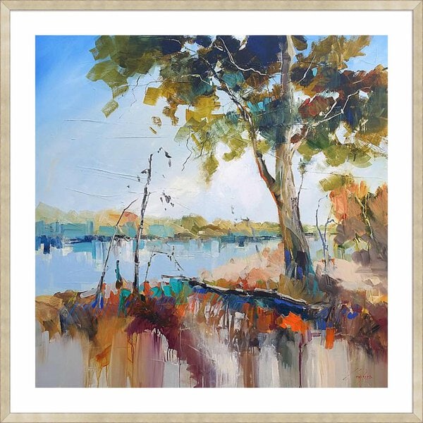 On the Murray River - 5cm White Border