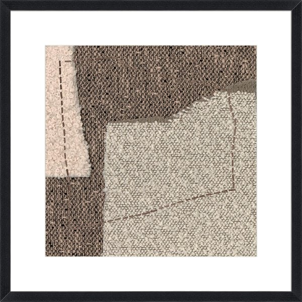 Stitched Textures - Merino - 10cm Mount Board Lg. Black Woodgrain