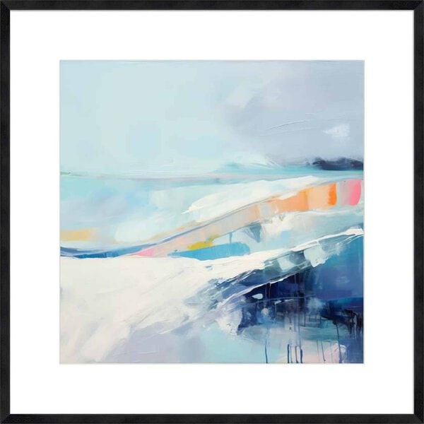 Abstracted Waters I - 10cm Mount Board Sm. Black Woodgrain
