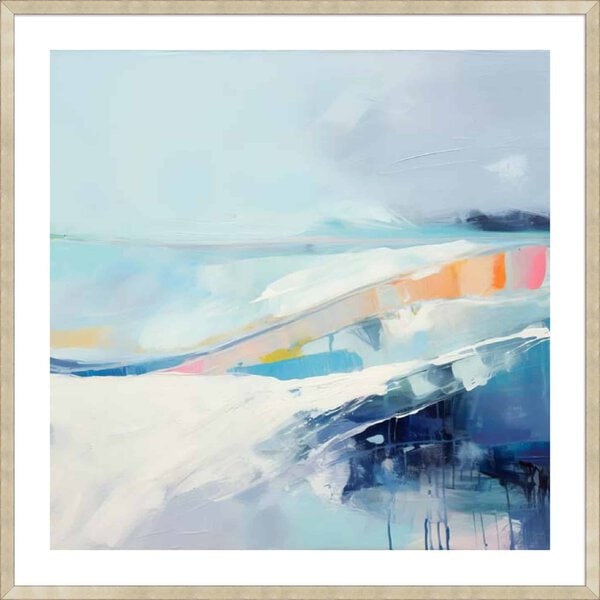 Abstracted Waters I - 5cm White Border Sm. Box Champagne