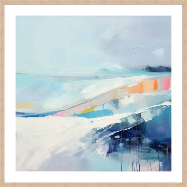 Abstracted Waters I - 5cm White Border Box Natural