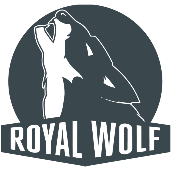 royal wolf monochromed logo