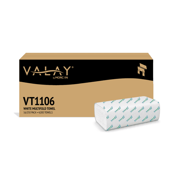 VT1106 Valay® White Multifold Towel - Morcon Tissue