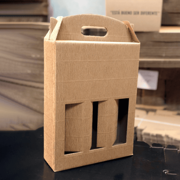 Caja para botellas x3– 24,5x8x33