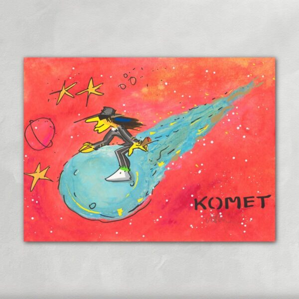 Komet Red Edition Siebdruck - Udo Lindenberg