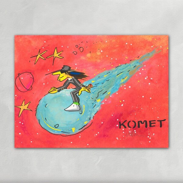 Komet Red Edition Siebdruck - Udo Lindenberg