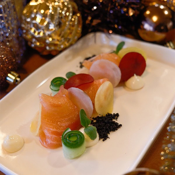 Gerecht gerookte zalm met wasabi