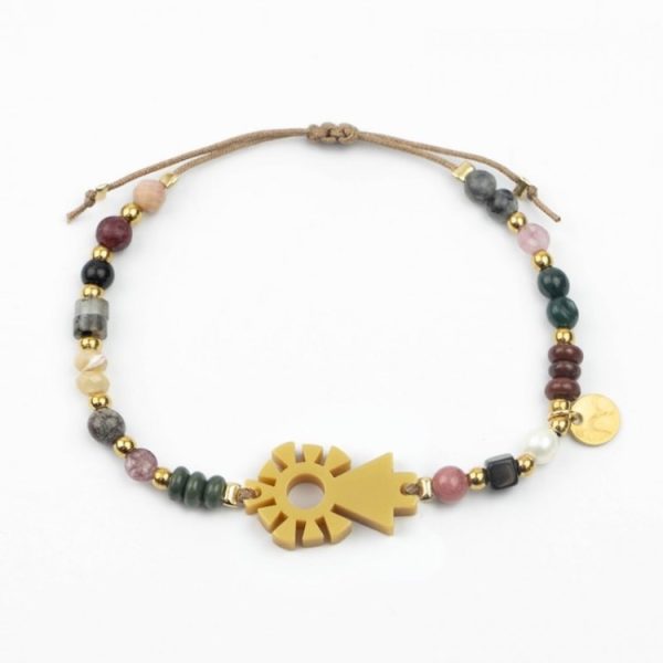 virgen pulsera mix beige